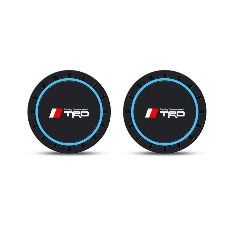 

2PCS Silicone Car Coaster Water Cup Slot Non-Slip Pad For Toyota TRD Hilux C-HR Rav4 Avensis Yaris Prius Corolla Camry Auris