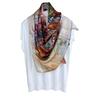 Vase Country Oil Painting Mulberry Silk Scarf Spring Autumn Summer Silk Scarf Sunscreen Shawl Women'S Silk Square Scarf