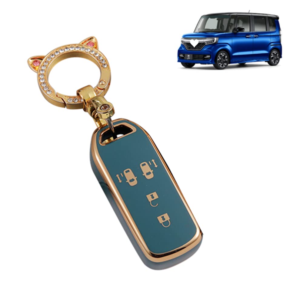 

Брелок-чехол для ключа Nacalikeey, совместимый с Honda N Series, чехол для ключа Honda New NBOX, кастомный чехол для ключа NONE, SLASH, чехол для ключа Nacalikeey с кошачьими ушками из ТПУ синий