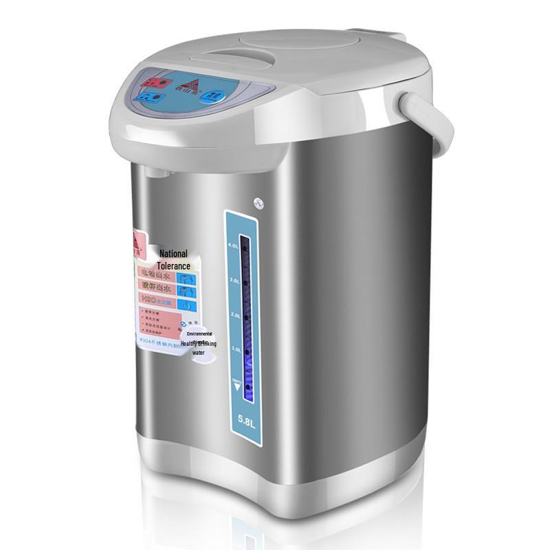 

304 Stainless Steel Electric Kettle with Keep-Warm Feature 5.8L Auto Keep-Warm at 95°C світло-сірий колір