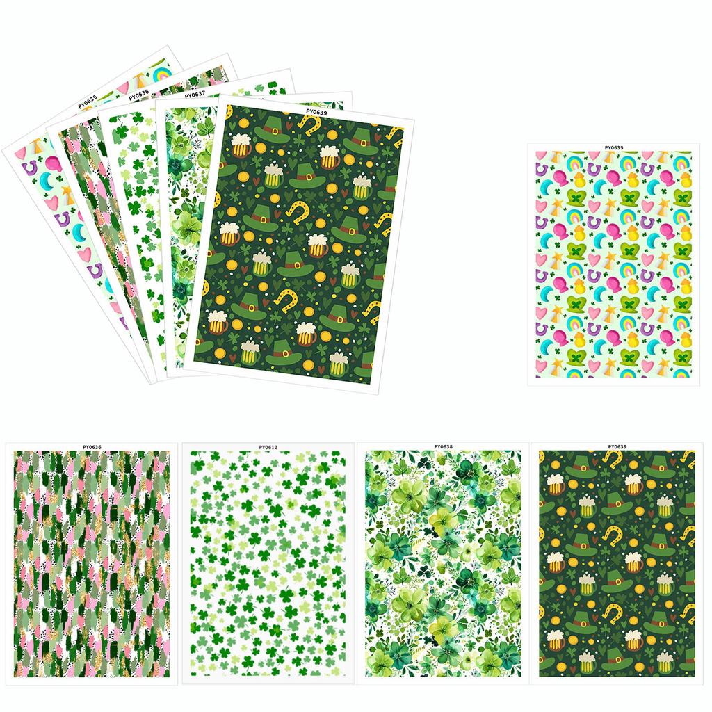 Festive Water Transfer Decals Set For Patrick's Themed Parties With Strong Adhesion And Sturdy Material