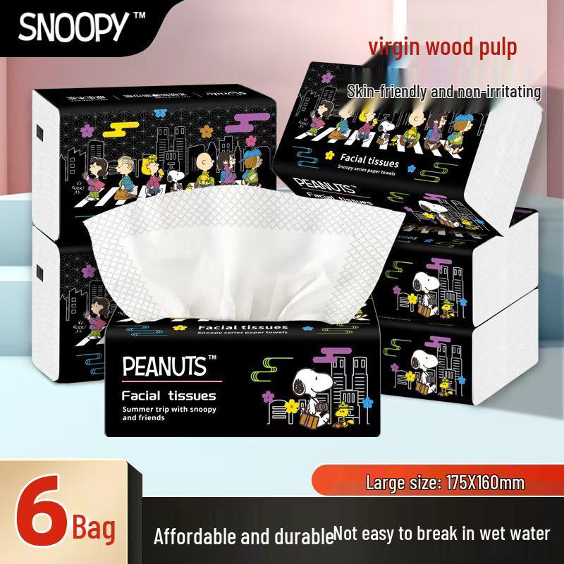 Снупи Большой Упаковка Бумажных Носовых Платки: Бумажные платки, Туалетная бумага, Салфетки, Влажные салфетки для общежитий