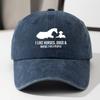 Baseball Cap Fashion Printed Casual Sun Hat Retro Soft Top Peaked Cap Adjustable