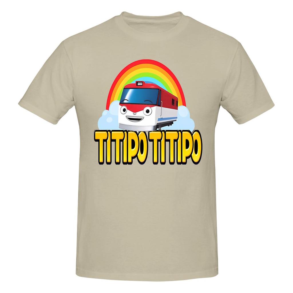 Titipo Train Regular Style Tshirt Casual Youthful Feeling Basic Versatile Cotton Tee