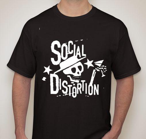 

SOCIAL DISTORTION Cheers drinking skeleton Thrash Punk rock band T shirt L