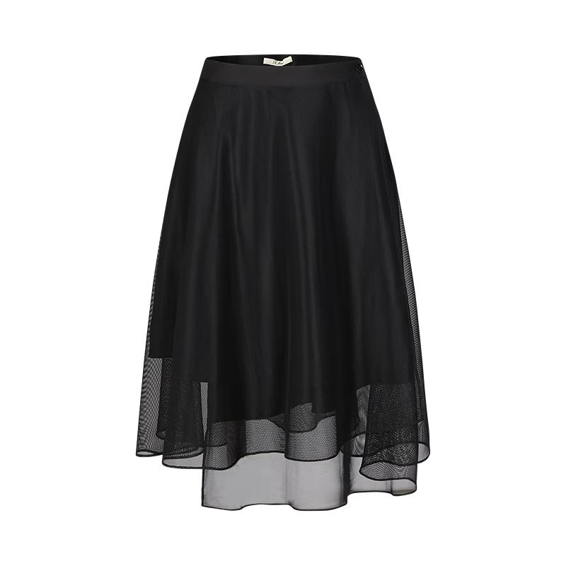 JUZUI Elegant Mesh A-line Skirt M