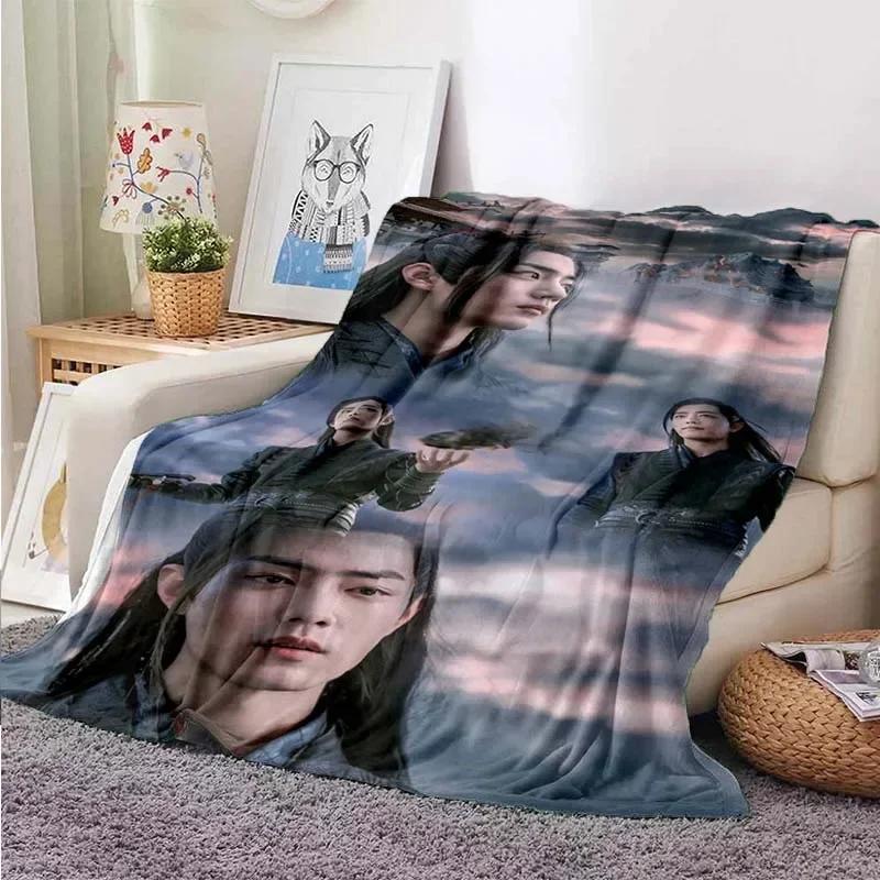 The Untamed ChenQingLing Throw Blanket Print Warm Flannel XiaoZhan WangYibo Mo Dao Zu Shi Blankets for Fans Sofa Bed blankets