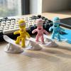 Cute Fun Drift Skiing Man Statue Creative Car Center Console Decoration Office Desktop Statue Decor Ornaments Car Interior