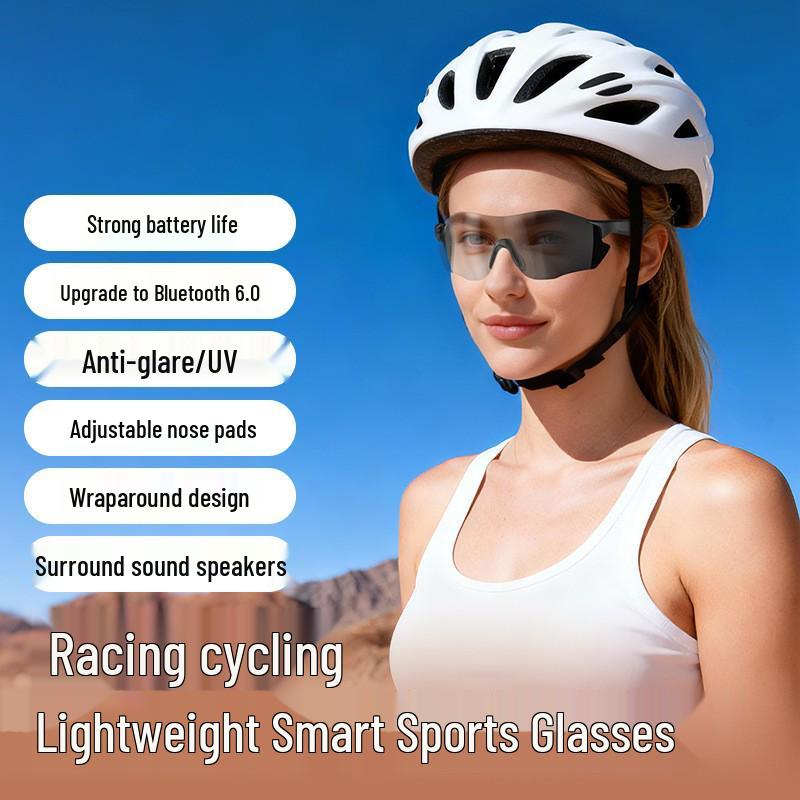 Smart Bluetooth Cycling Glasses: AI Translation, Wireless Calls & Music, S2 Sports Sunglasses