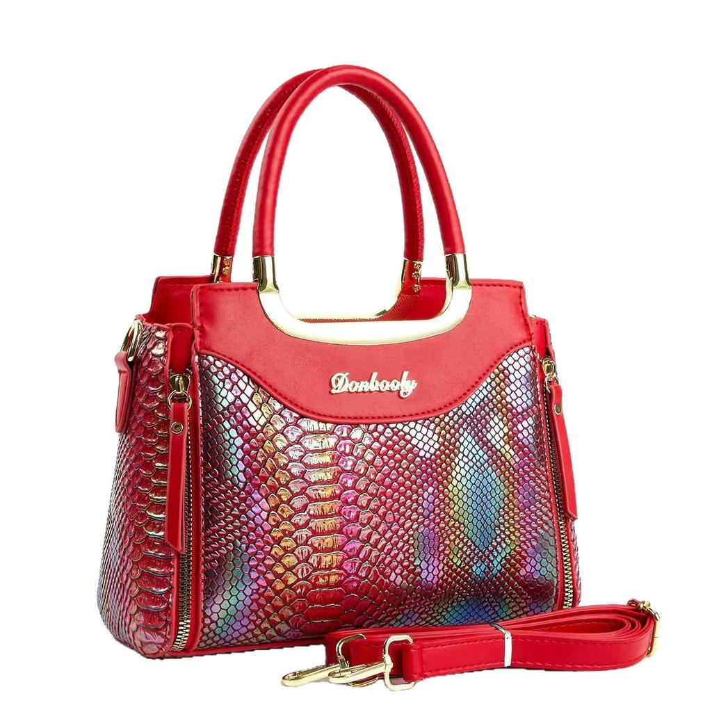 Crocodile Pattern Tote Bags with Top Handle Crossbody Purses for Women Handbag and Purse Women's Patent Leather Top-handle Work Shoulder Satchel