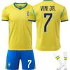 Camisa de Futebol da Copa do Mundo FIFA 2026 Brasil para Crianças e Adultos VINI JR. # 7