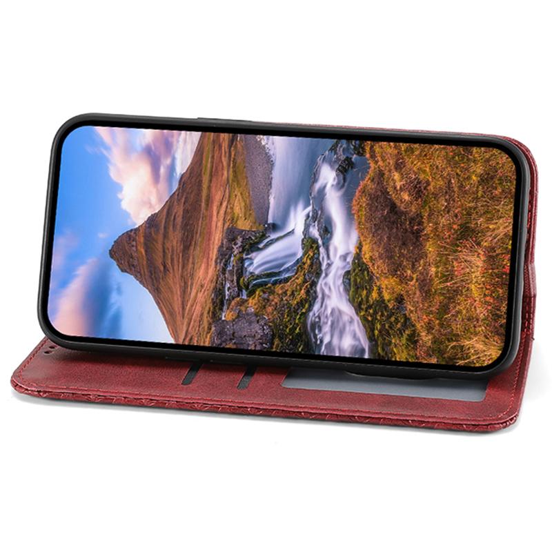For Xiaomi Redmi Note 13 Pro 4G Case PU Leather Rhombus Imprinted Pattern Wallet Phone Cover