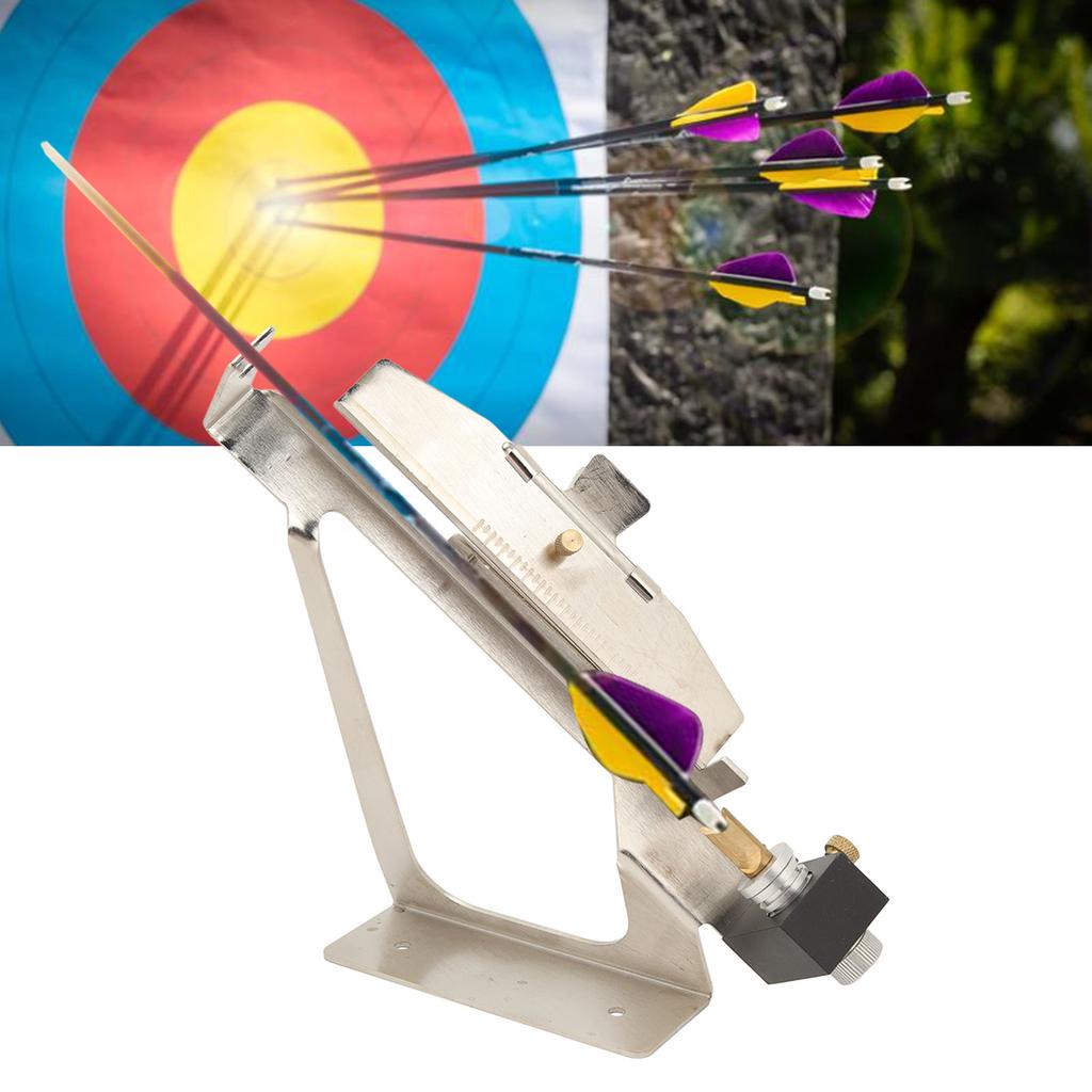 Archery Fletching Tool Stable Base Adjustable Anti Slip Easy Fletching Stick Tool Clear Scale for DIY Arrows Shafts