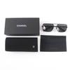 Pristine CHANEL Pilot Sunglasses Logo Matelassé Double Bridge black Women 4294 Used