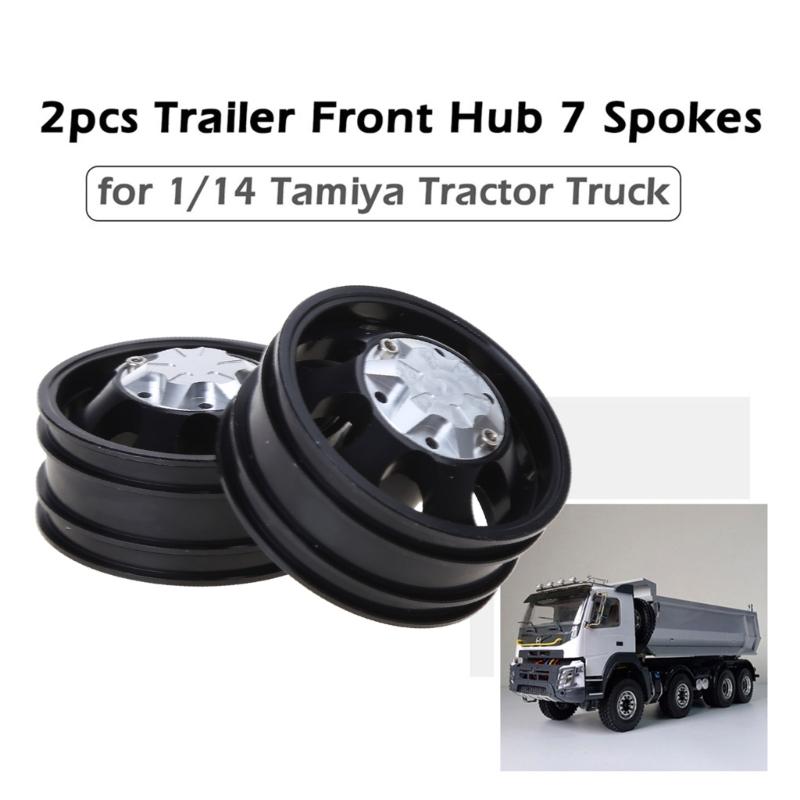 1Set/2Pieces RC Front heel for Rim Aluminum Alloy Beadlock heel Hub Heavy Duty Bearing Spare Part for 1:14 Tamiya ac