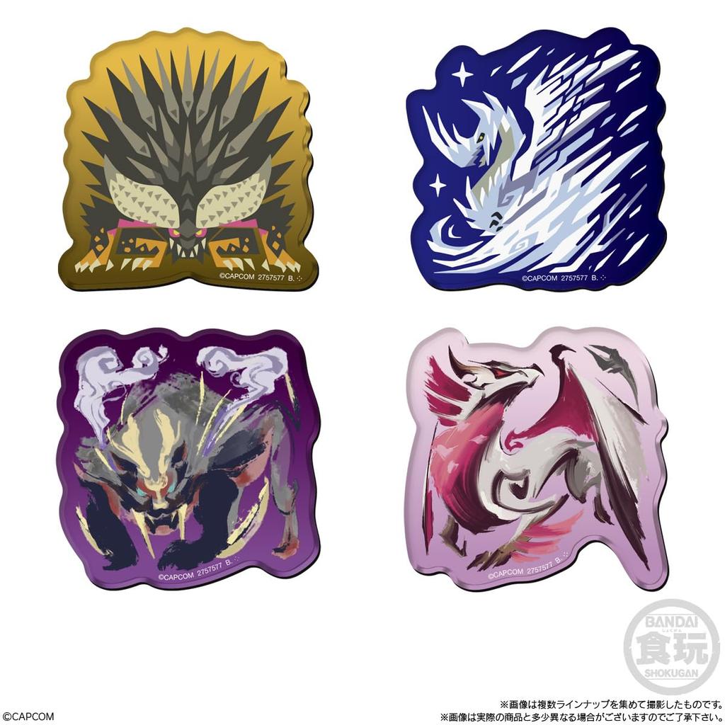 Bandai Monster Hunter 20th Anniversary Character Magnets (14 Pieces) Candy Toy/Chewing Gum (Monster Hunter)
