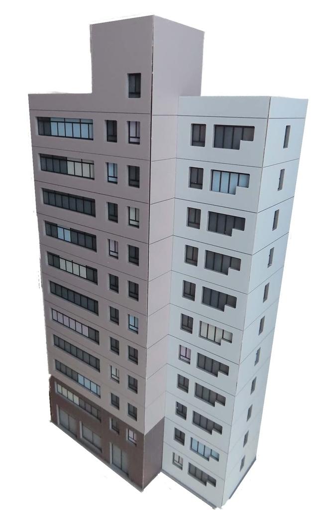 N gauge skyscraper 11 [Butterbur buds]