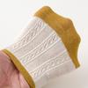 Women'S Splicing Towel Bottom Boat Socks Cotton Sport Sweat Breathes Anti-Slip Invisible Socks