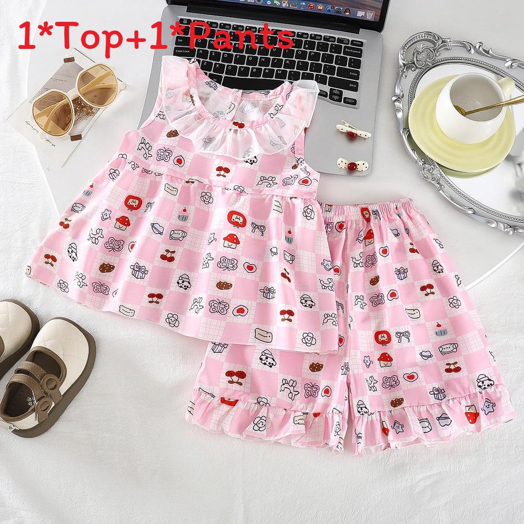 Princess Girl Summer Dress With Floral Print And Breathable Cotton For Toddler Girls