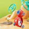 Lançamento de brinquedo giroscópio com lançador desenho animado dinossauro carro giroscópio disco voador giratório relógio