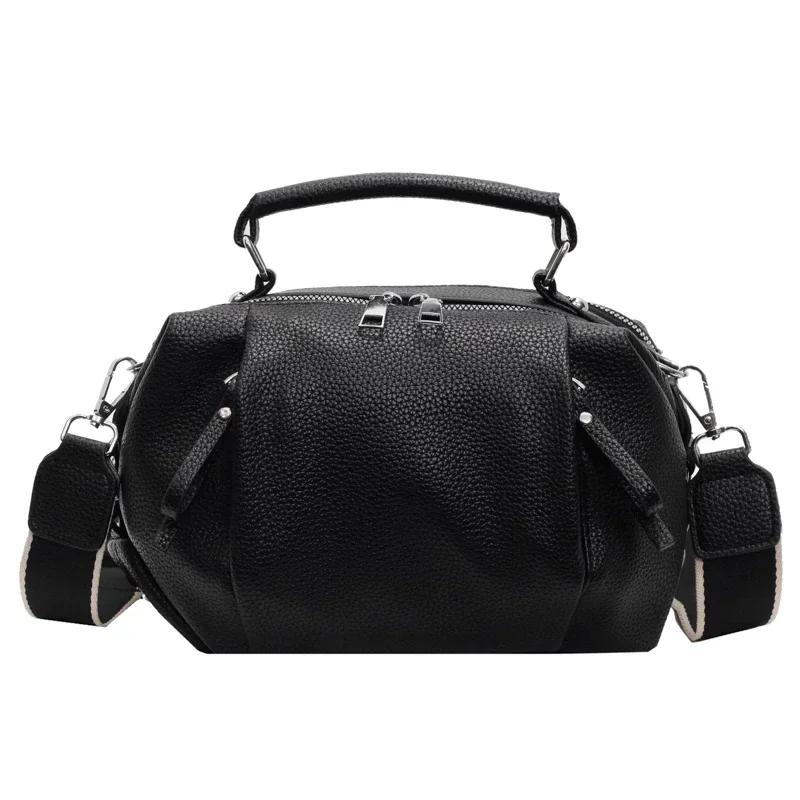 

Модные сумки через плечо и через плечо из цельного плутония с оборками и подушкой на молнии, простые, теплые, модные сумки для путешествий