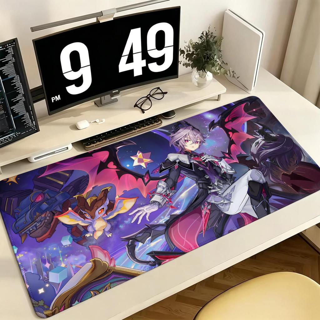 Genshin Impact Durin Pro ESports Xxl Gaming Mousepad Extra Large NonSlip Stitched Edge Keyboard Laptop Desk Mat For Pc Gamer