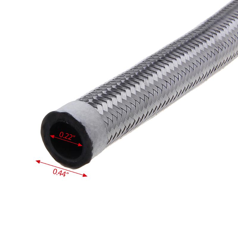 AN4 AN6 AN8 AN10 Universal Auto Schlauch Öl Benzinleitung Nylon Stahlgeflecht Rohrleitung Kühler Bremsschlauch Rohre