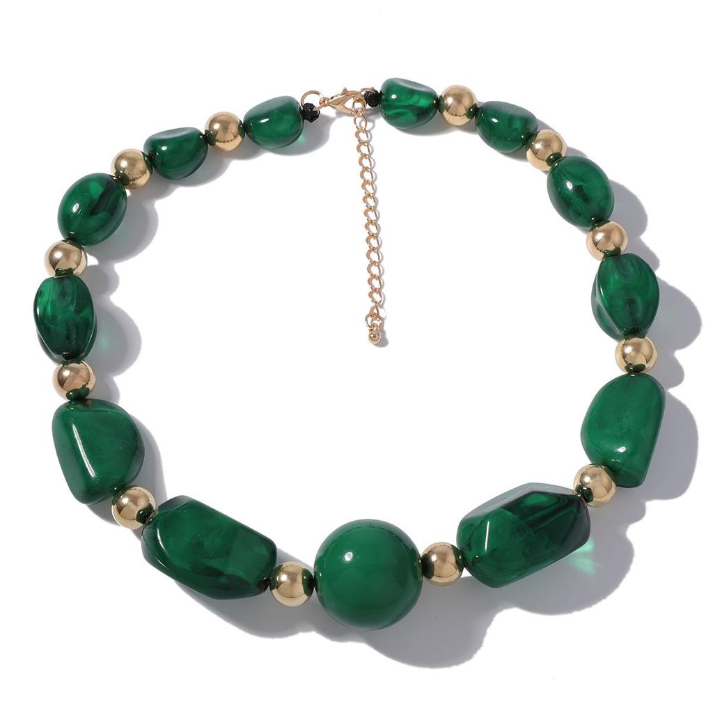 European and American retro personality ethnic style irregular geometric exaggerated design necklace, versatile banquet women's models