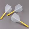 CUESOUL ROST T19 Big Wing Clear Flight Yellow Large Set of 3 Shaft-Integrated Flight, Shape, Two-Tone Color, + Shaft, Size, (CS-AK579-5L)