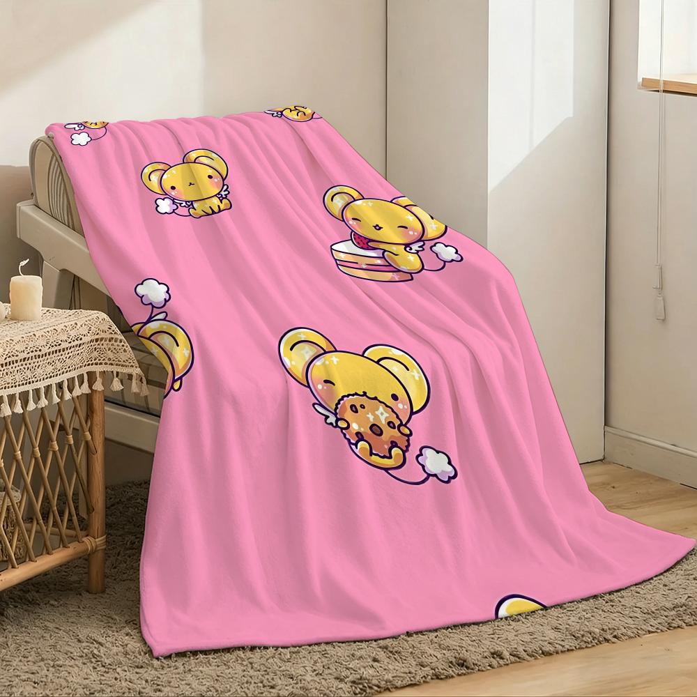 Cardcaptor Sakura Throw Lightweight 240g Flannel Blanket Soft Skin-friendly for Summer Cooling