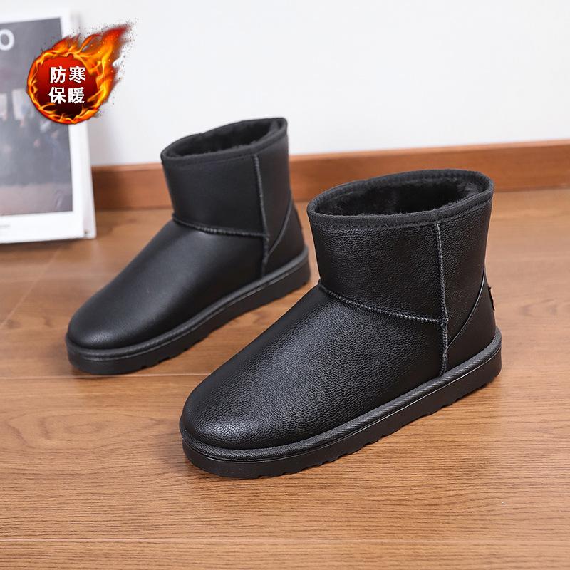 

Большой размер 48 зимние ботинки водонепроницаемые и нескользящие с набивным утолщенным хлопком обувь Северо-восток морозостойкие теплые мужские и женские ботинки 45 коричневый