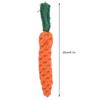 Carrot Shaped Dog Chew Toy Orange Pet Rope Knot Toy Puppy Teething Toy  Interactive Play