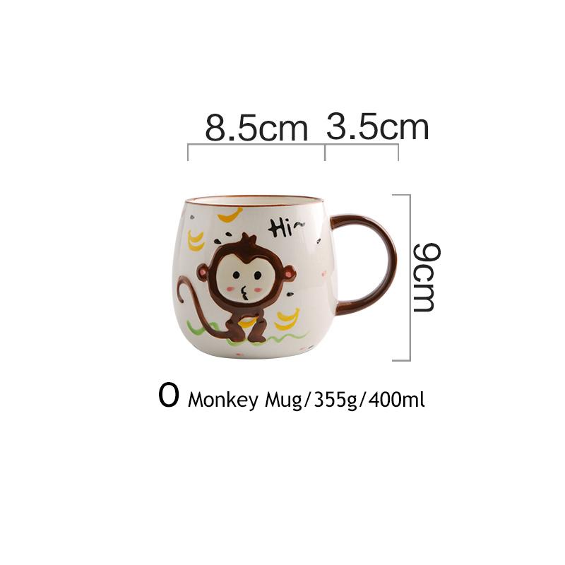 1pc Animal Zoo Dinner Plate Rabbit Bowl Mug Dinnerware Ceramic Porcelain Baby Bear Feeding Dish Children Tableware