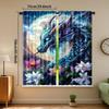 2pcs   Dragon Pattern Curtains Polyester Light Filtering Rod Pocket Design for Bedroom Living Room Office Home Decoration Easy In