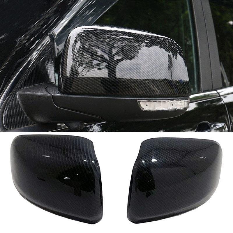 Carbon Fiber Look Car Rear View Wing Mirror Cover Trim Look Side Wing Mirror Cover Caps For Jeep Grand Cherokee 2014 - 2018