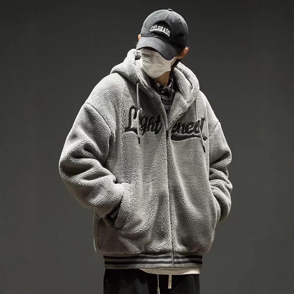 Palton Pulover Cașmir pentru Bărbați 2024: Jachetă de bumbac groasă, cu glugă, de toamnă/iarnă, cu plus de catifea, caldă și rezistentă la frig pentru adolescenți