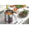Yoshikawa SJ3355 Deep Saucepan, 16cm, 3.2L, 3200ml, Stainless Steel with Glass Lid, Induction and Direct Heat Compatible, Simple Design