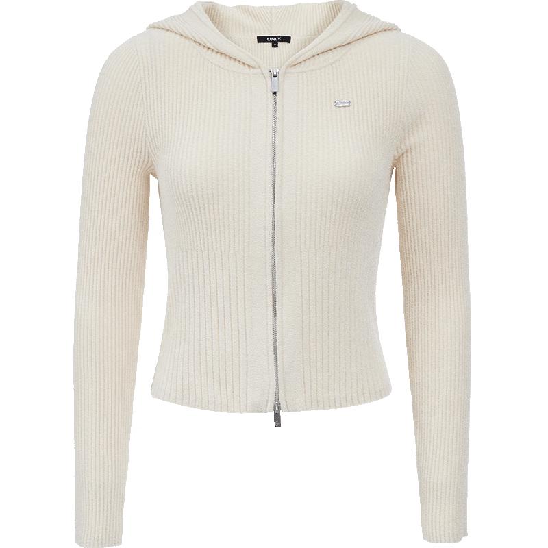 

ONLY Women s Casual Ribbed Hooded Cardigan L