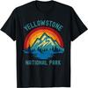 Yellowstone National Park Vintage Sunset Retro Hiking Camp T-Shirt