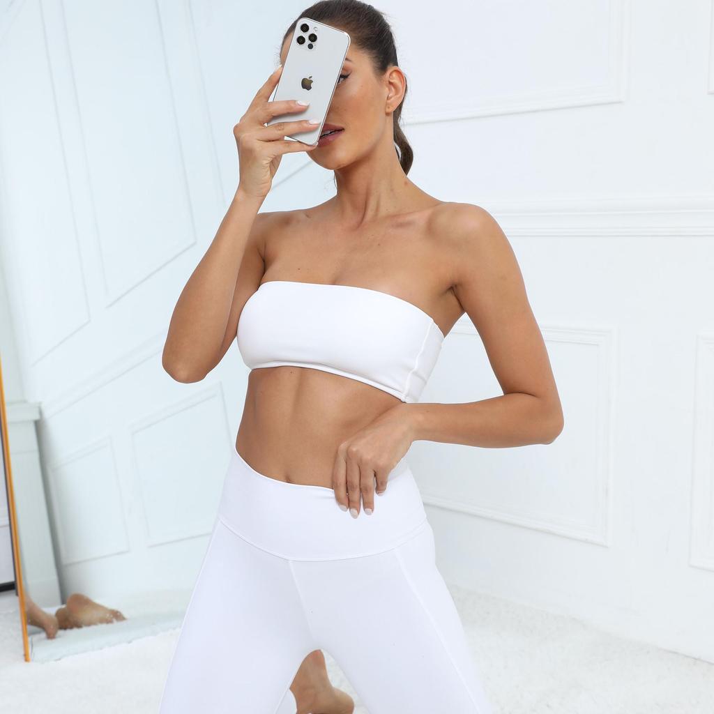 Cross-border Strapless Bandeau Yoga Sports Bra - Backless Design for Fitness