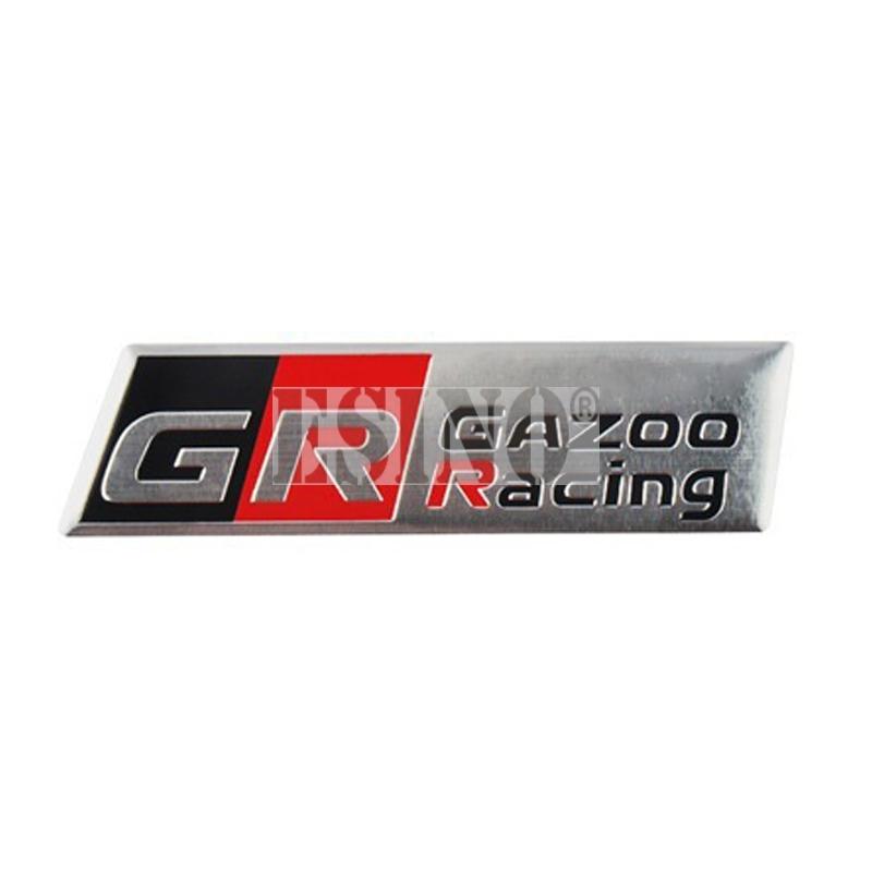 yscr3 New Gazoo Racing  GR GR Sport 3D Car Aluminium Alloy Badge Adhensive Metal Emblem Decal for Toyota Supra AE86 GT86