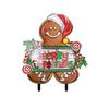 Lovely Gingerbread Boy Stakes Christmas Yard Signs Art Craft Winter Garden Decorations for Lawn Pathway Patio Outdoor