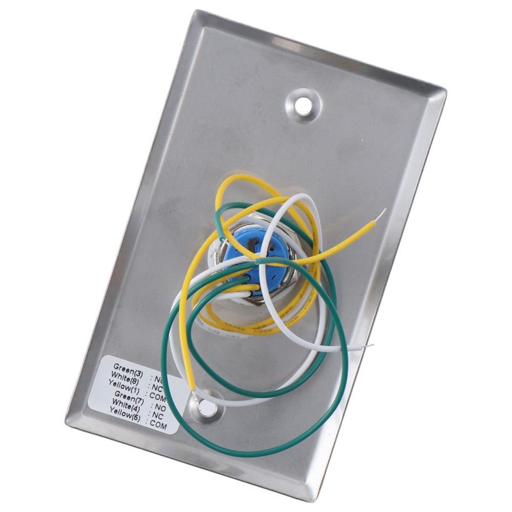 304 Rostfritt Stål Dörr Utgångsbrytare S70KD 2 Nycklar Åtkomstkontrollbrytare DPST Nyckelbrytare Lås På/Av Utgångsbrytare