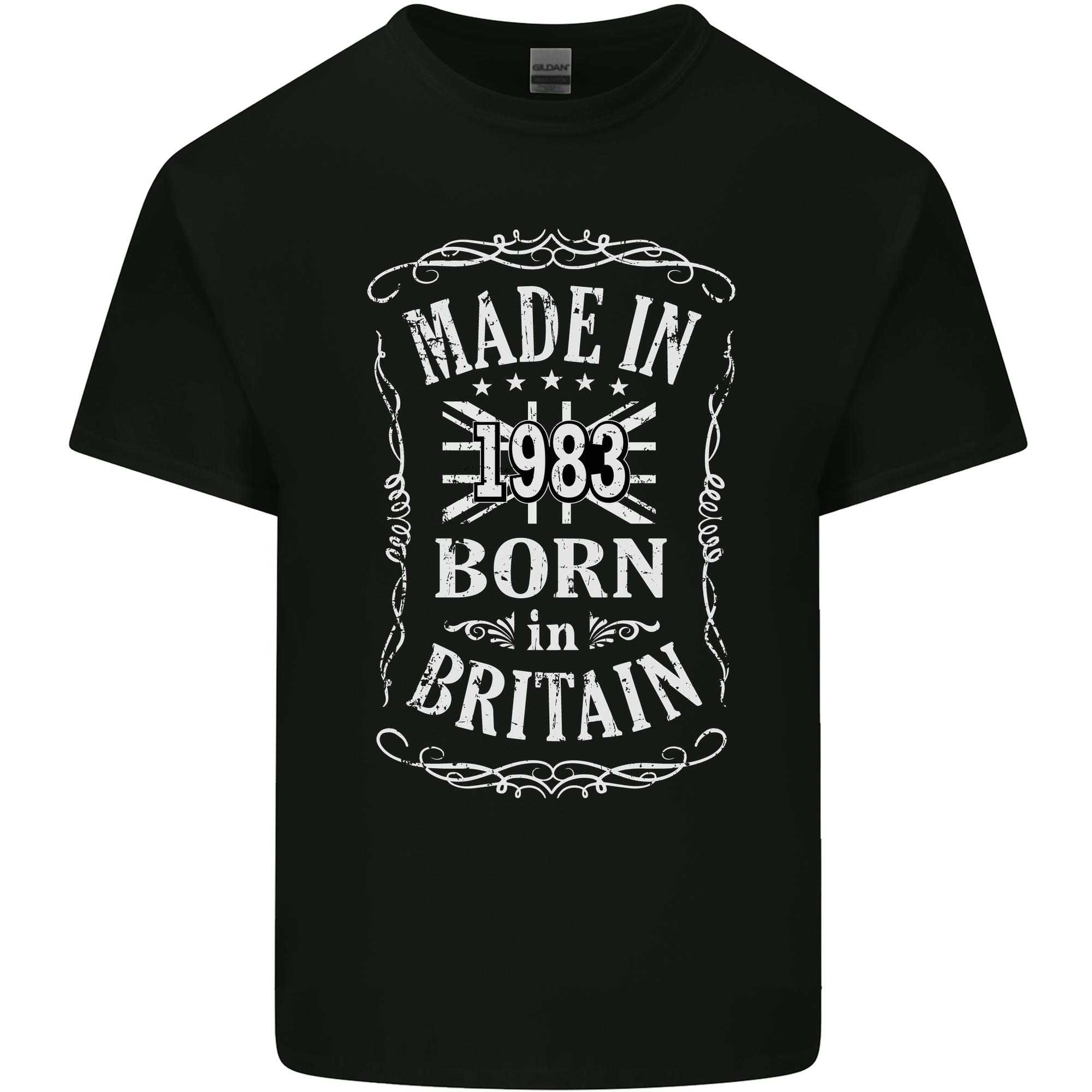 Born In Britain 43rd Birthday Made 1983 Unisexs Light Cotton TShirt S