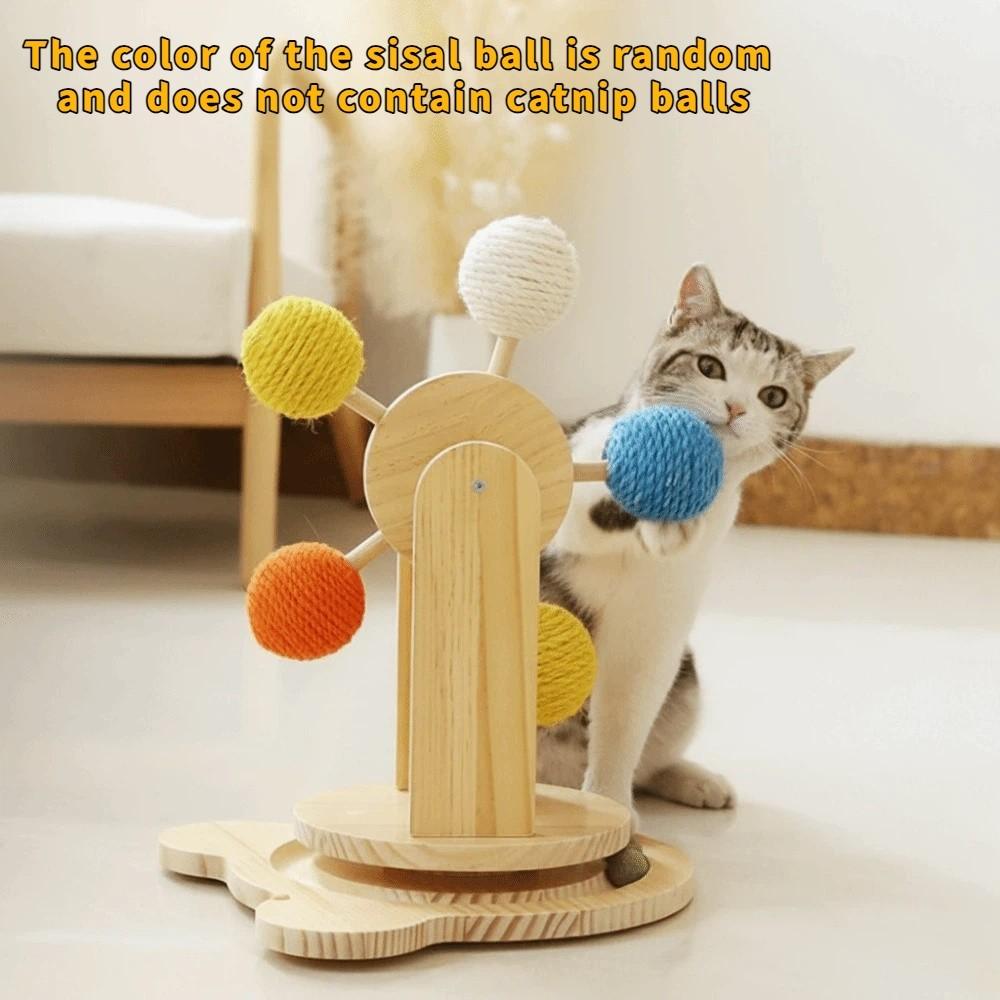 Rotating Turntable Ferris Wheel Cat Durable Detachable Cat Scratcher Wear Resistant Interactive Cat Relieve Boredom