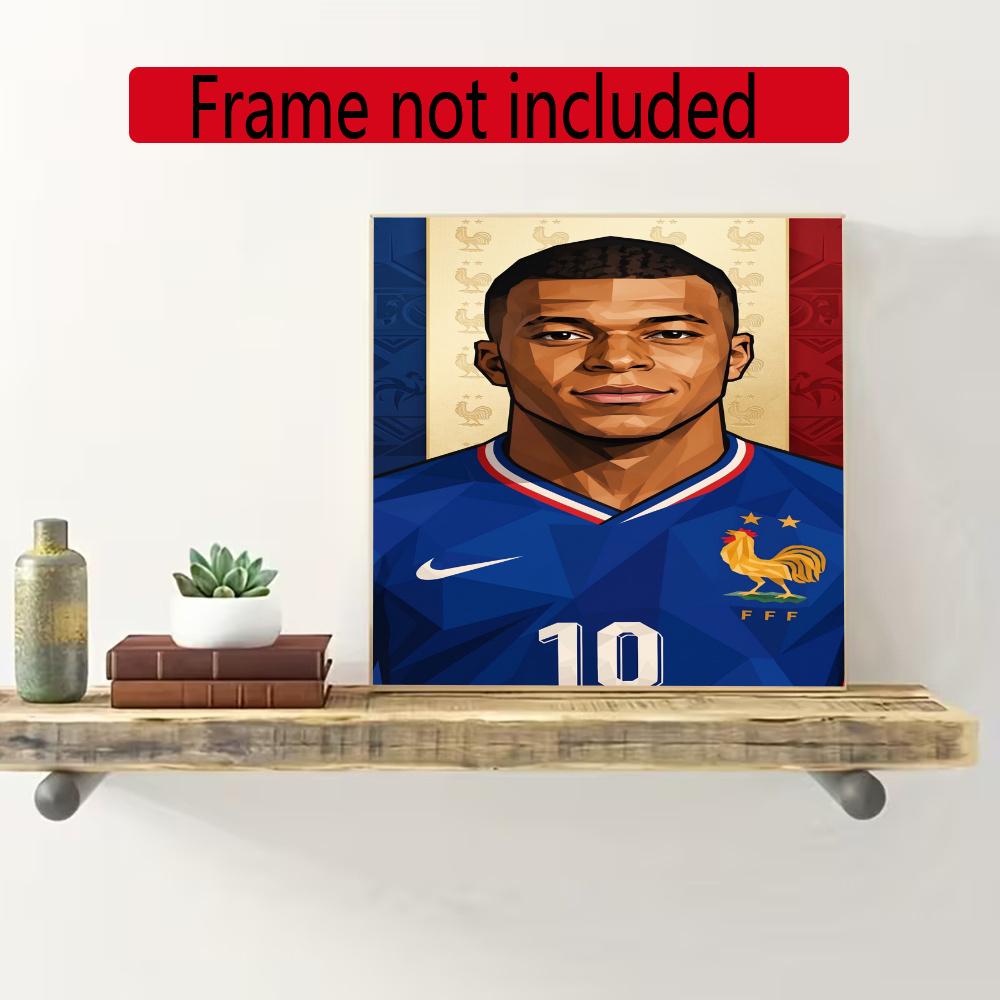 Mbappe 5D Diy Diamond Painting Round Diamond Diy Frameless Holiday Artwork Suitable For Home Office Wall Decoration
