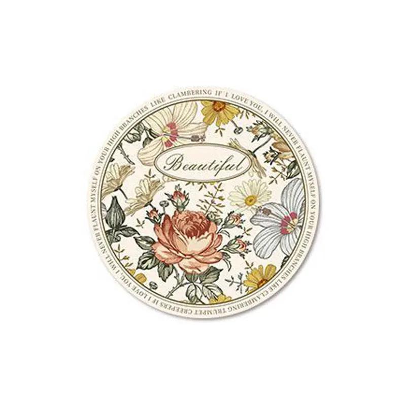 Round Rubber Coasters Antiskidding Absorbent Pad Heatresistant Drink Cup Mat Table Protector Kitchen Items Accessories Drinkware