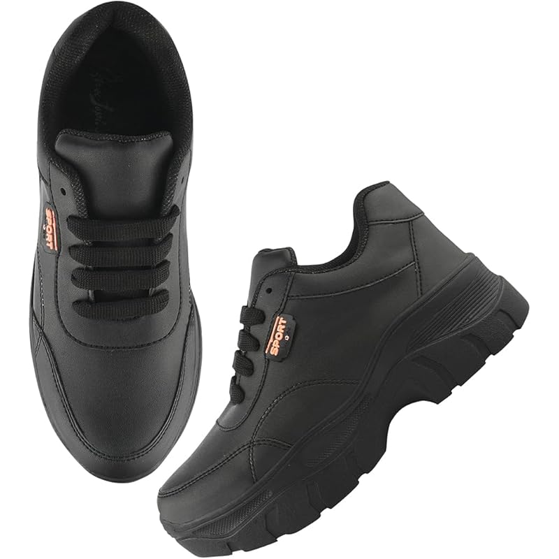 Shoetopia Women'S Flat Sneakers Black