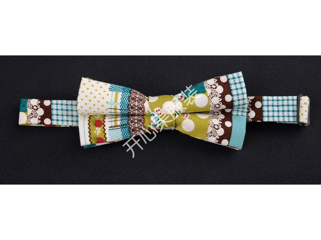 Men's Slim Fit Floral Retro Cotton Linen Bow Tie - Unisex Hong Kong Style for Weddings and Casual Workwear