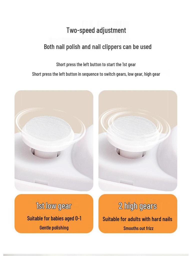 Electric Anti-Pinch Nail Clipper & Grinder for Kids and Adults